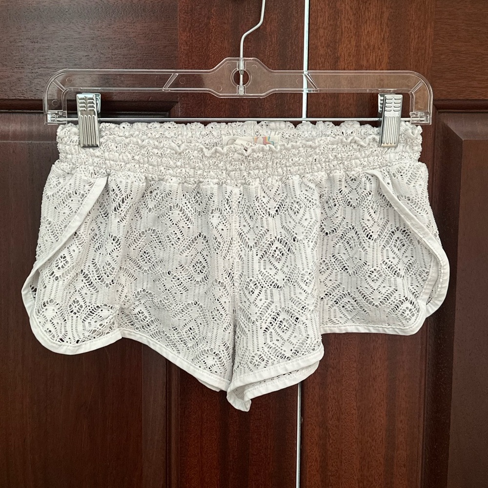 OP sheer white mini shorts